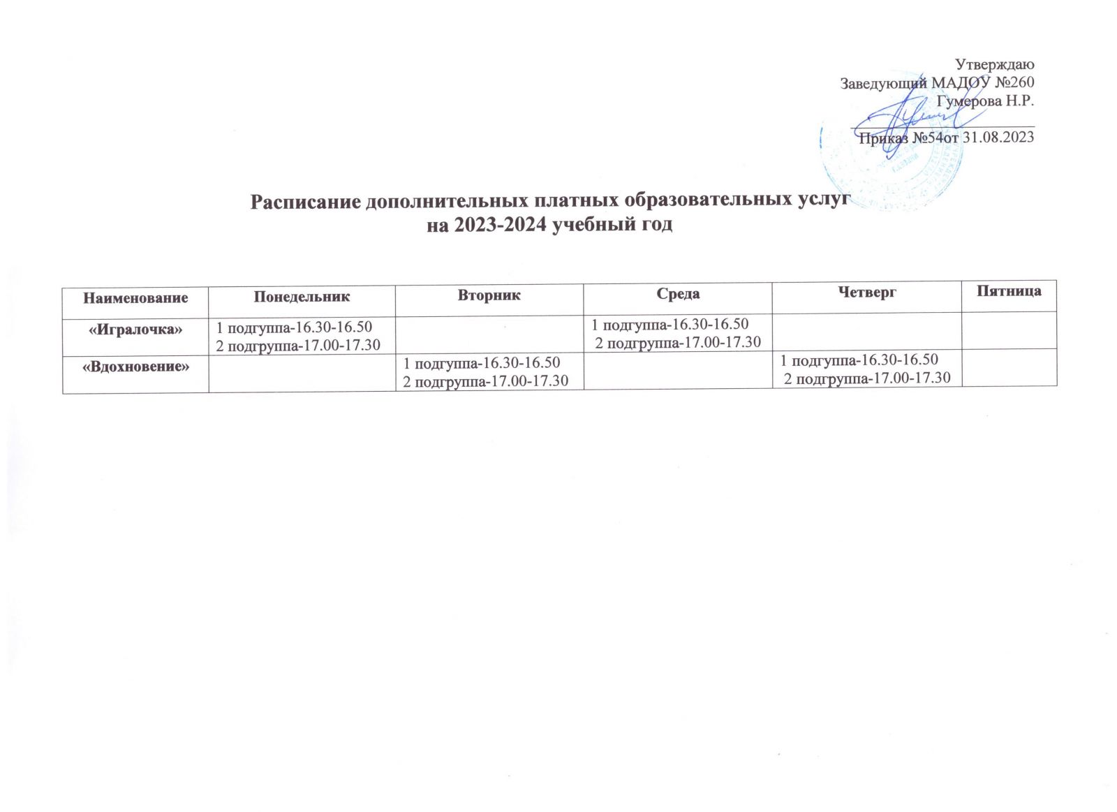 дополнительные платные образовательные услуги